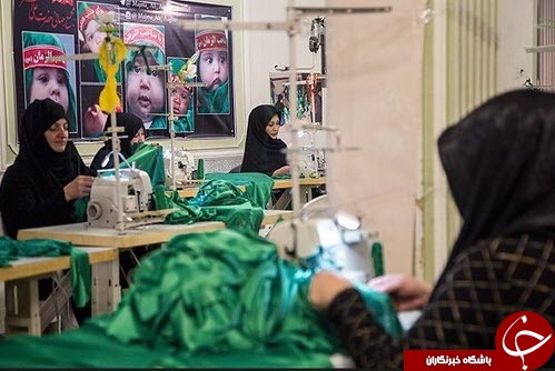 آماده‌سازی لباس شیرخوارگان حسینی +تصاویر