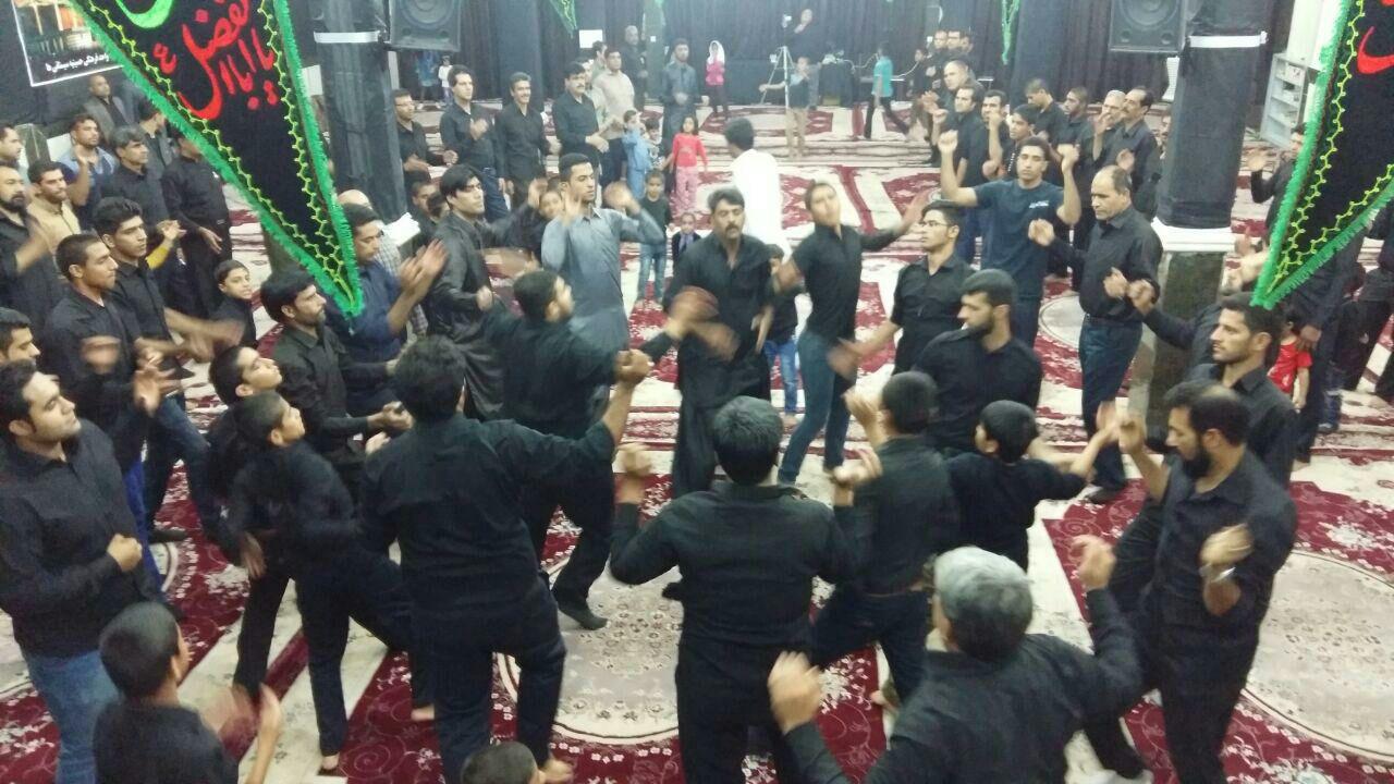 شور حسینی دهه اول محرم در هیئات مذهبی شهرستان ایرانشهر