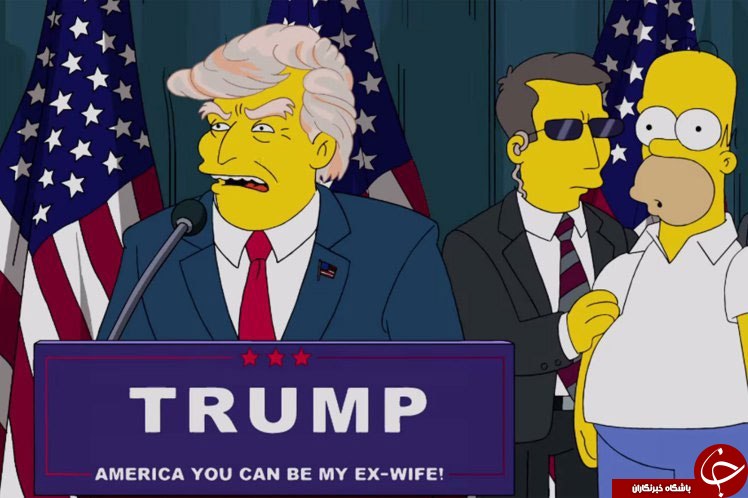 علت انتخاب نام ترامپ در کارتون سیمپسون ها چه بود+عکس