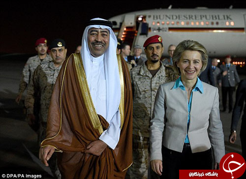 امتناع وزیر دفاع آلمان از پوشش حجاب در سفر به عربستان+ تصاویر