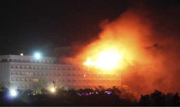حمله انتحاری و مسلحانه به هتل اینترکانتیننتال در کابل