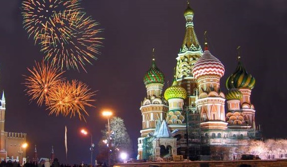مسکو در آستانه سال نو میلادی + فیلم