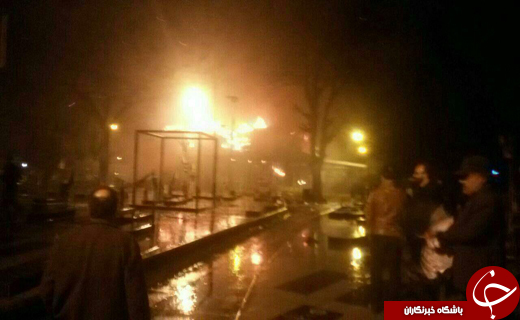 آتش گرفتن مسجدی در رودسر