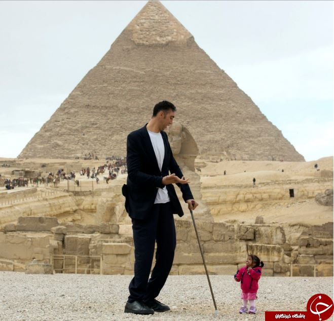 تصاویر روز: از برداشت محصولات زمستانی در چین تا ملاقات کوتاه ترین زن و بلندترین مرد جهان در مصر