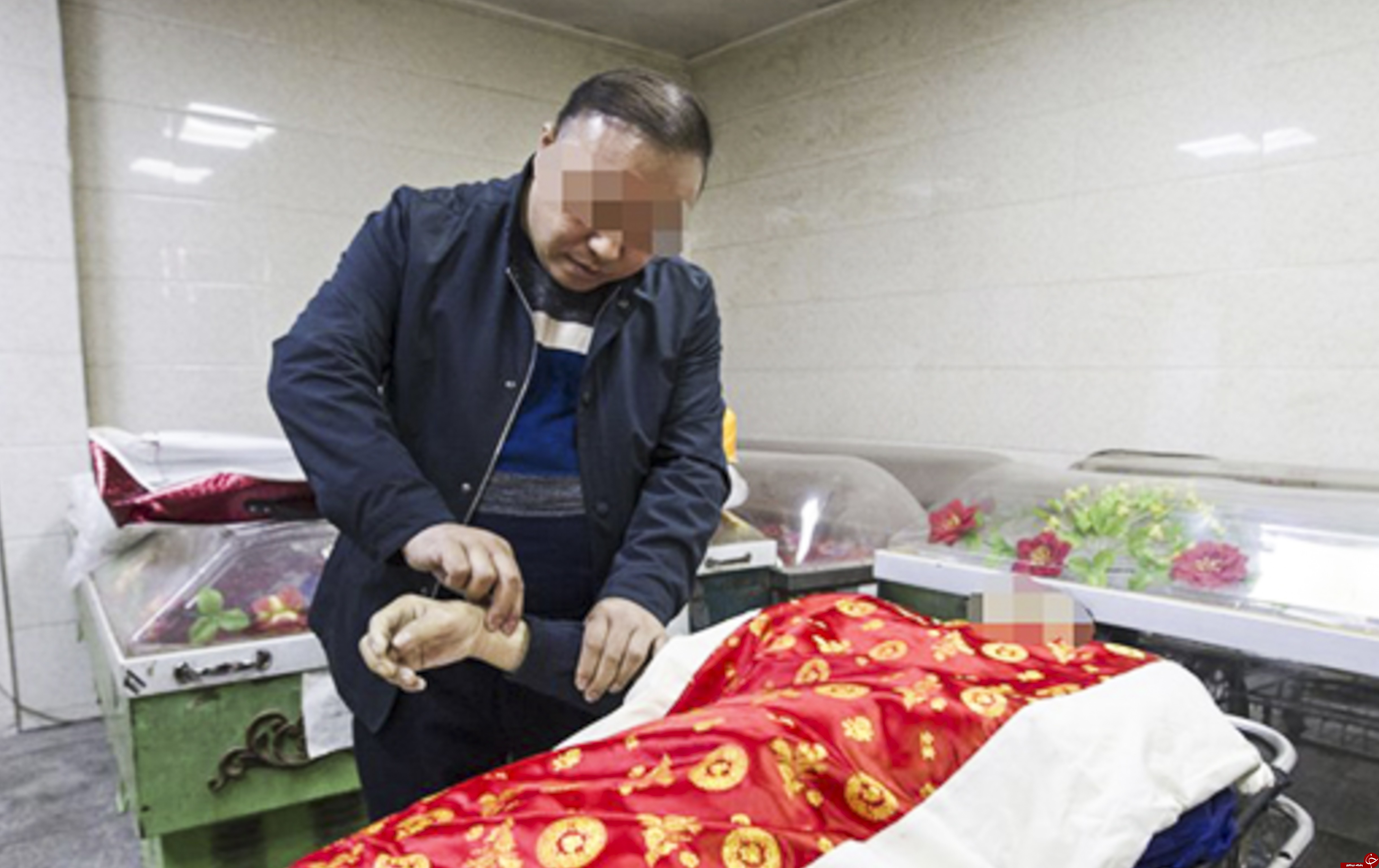 زنی که همسرش را زنده زنده راهی سردخانه کرد+تصاویر