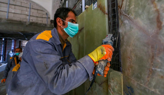فعالیت بیش از 3 هزار کارگر و استادکار ایرانی برای بازسازی عتبات عالیات+ تصاویر