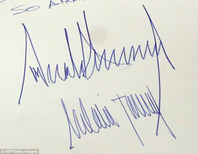 رازهای پنهانی پشت دستخط ترامپ و همسرش ملانیا+ تصاویر