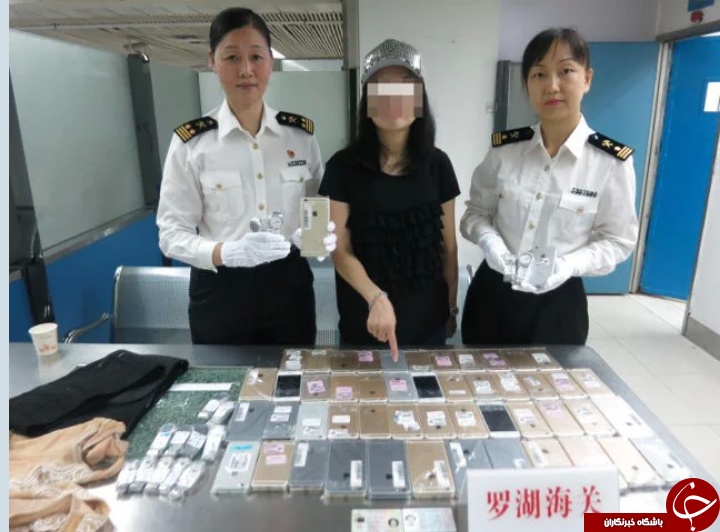 شگرد عجیب یک زن چینی برای قاچاق 102 گوشی آیفون + تصاویر