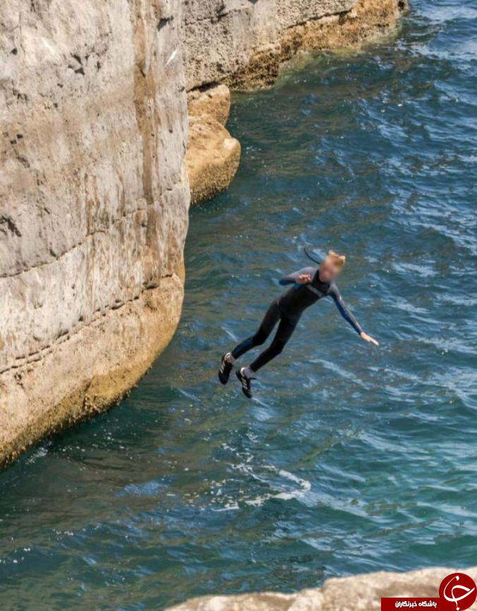 نوجوان 12 ساله حین پرش از صخره 10 متری با خوش اقبالی از مرگ گریخت + تصاویر