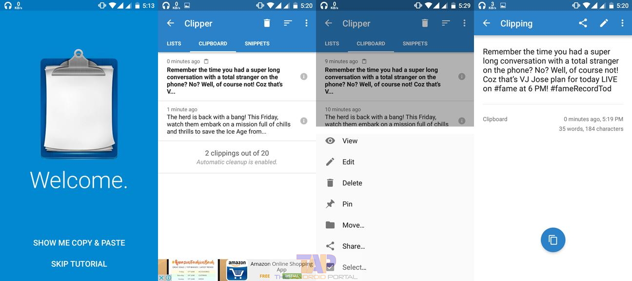 معرفی نرم افزار clipper plus ؛ اپلیکیشنی که حافظه موقت گوشی شما را افزایش میدهد.