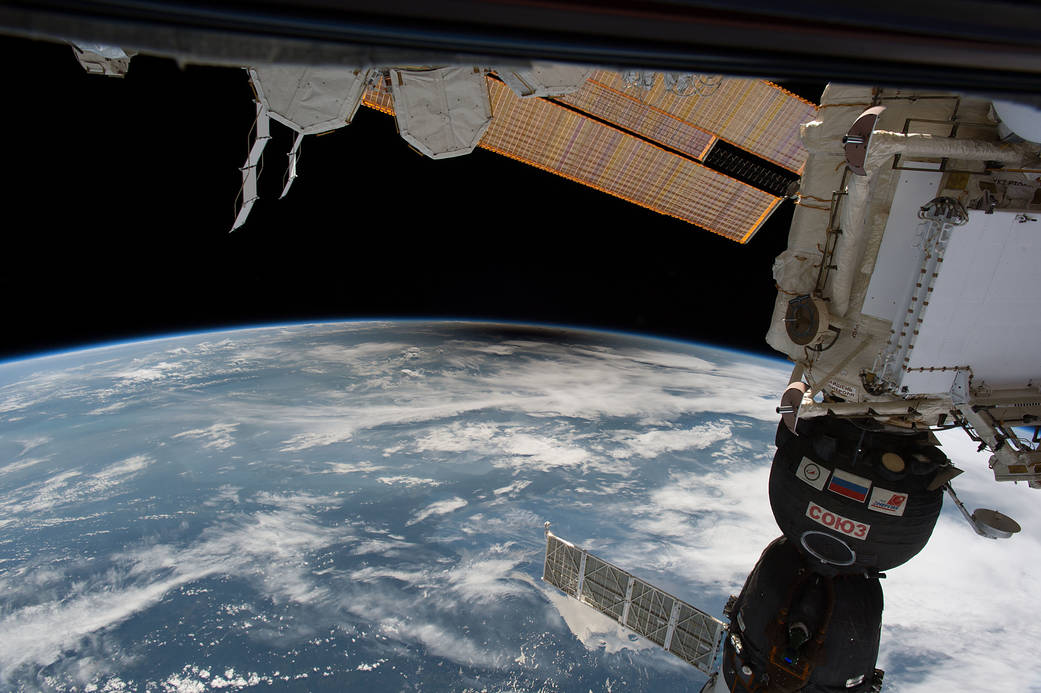 خورشیدگرفتگی آمریکا از دید ساکنان ایستگاه بین‌المللی فضایی