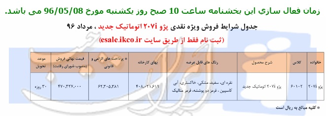 سایت فروش اینترنتی ایران خودرو از دسترس خارج شد/ فروش نقدی  پژو 207 در هاله ای از ابهام