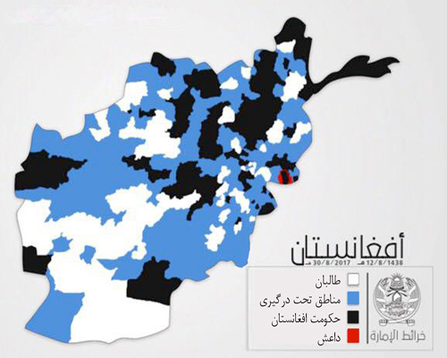 چه مناطقی در افغانستان تحت کنترل طالبان قرار دارد + نقشه