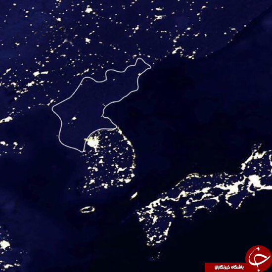 تفاوت کره شمالی و جنوبی در شب +عکس