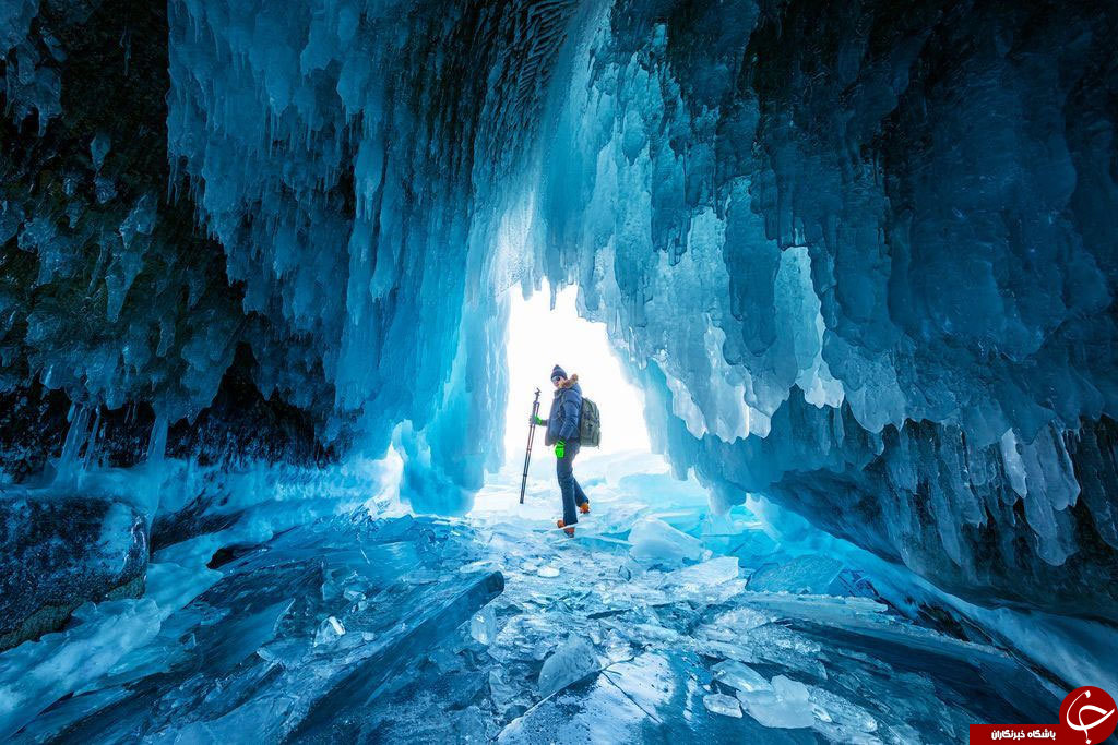 تصویری کمتر دیده شده از غار پوشیده از یخ