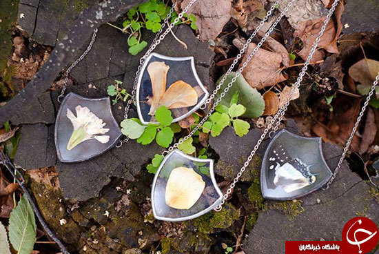 حفظ طبیعت زیبا در جواهرات شیشه‌ای+تصاویر