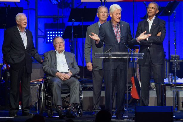 حضور 5 رئیس جمهور سابق آمریکا در کنسرت خیریه/ دونالد ترامپ به کنسرت دعوت نشد