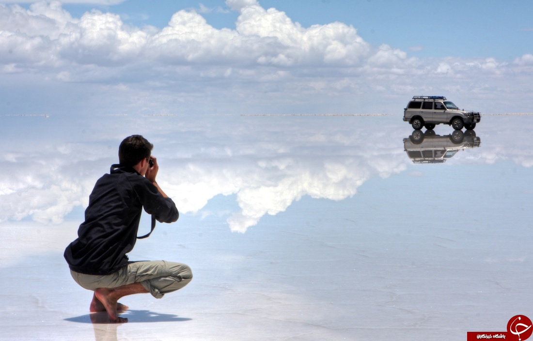 تصاویری دیدنی از بزرگ‌ترین و شگفت انگیزترین آینه طبیعی جهان در بولیوی