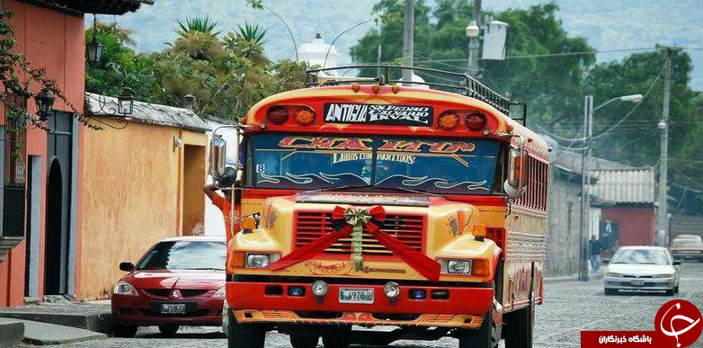 تصاویری جالب از اتوبوس‌های متفاوت گواتمالا