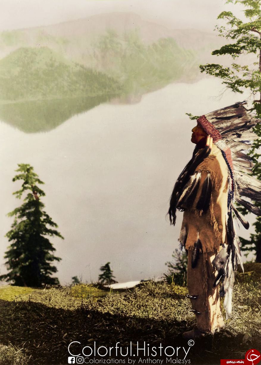 تصاویر رنگی جالب از زندگی روزمره بومیان آمریکا