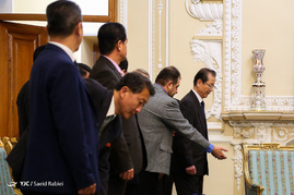دیدار رئیس مجمع عالی خلق کره شمالی با علی لاریجانی