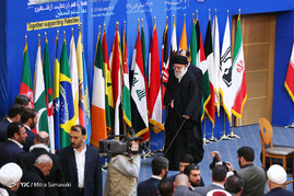 حضور رهبر معظم انقلاب در ششمین کنفرانس بین المللی حمایت از انتفاضه فلسطین