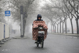 بارش برف در پکن