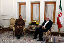 دیدار ظریف با رییس مجلس سریلانکا