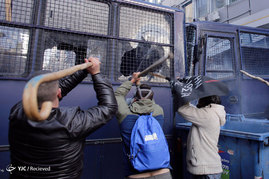 درگیری کشاورزان یونانی با پلیس