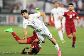 دیدار تیم‌های فوتبال ملی ایران و قطر