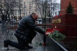 مراسم یادبود قربانیان انفجار مرگبار سن پترزبورگ