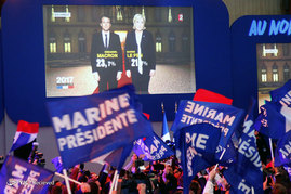 راه یابی ماکرون و لوپن به دور دوم انتخابات در فرانسه