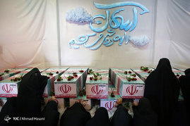 استقبال از پیکر ۱۹ شهید گمنام دفاع مقدس در مشهد