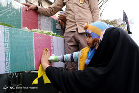 تشییع پیکر پاک ۲۴ شهید گمنام در شیراز