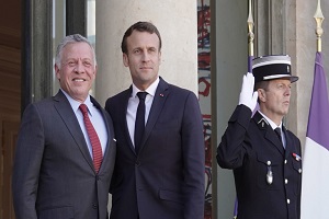 ملك الأردن والرئيس الفرنسي يبحثان مستجدات الوضع في الشرق الأوسط