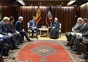روحاني ورئيس وزراء اسبانيا يتبادلان وجهات النظر حول مشروع 