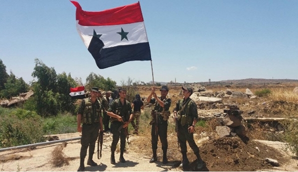 الجيش السوري يلتقي بالقوات المتقدمة من ريف حلب الجنوبي في بلدة العيس
