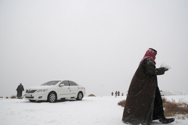Snow in Saudi Arabia