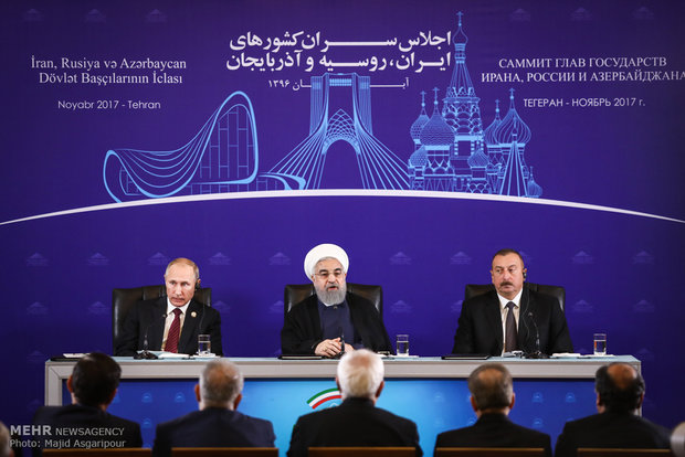 Iran, Azerbaijan, Russia’s presidents press conference