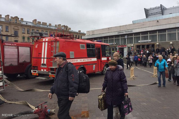 Photos of bomb blast in St. Petersburg Metro