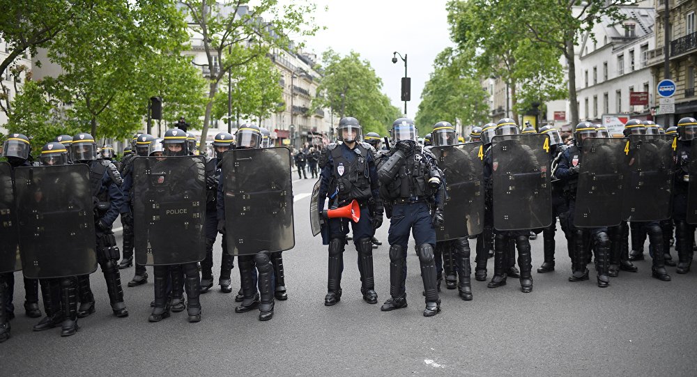Paris police use tear gas, rubber bullets against anti-election protesters
