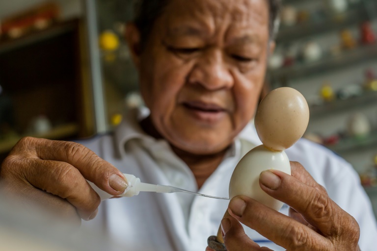 Cracking art: the Vietnam craftsman making World Cup mascots from eggshells