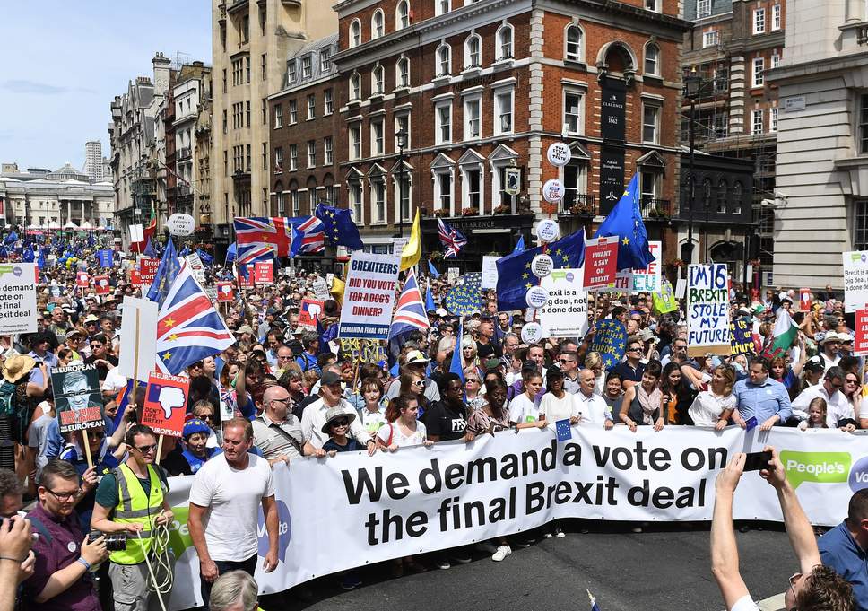 Half of UK voters support referendum on Brexit deal, no deal or staying