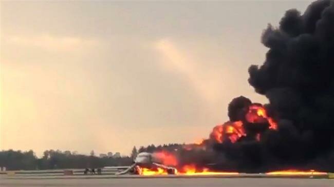 40 dead after fire breaks out on board Russian passenger jet