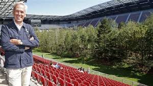 Art installation transforms Austrian soccer stadium into forest of 300 trees