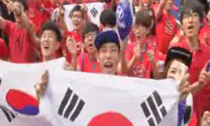 شادی طرفداران تيم فوتبال کره جنوبی در جام جهانی + فیلم