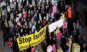 تظاهرکنندگان در واشنگتن و نیویورک خواستار توقف حمایت دولت از رژیم صهیونیستی شدند
