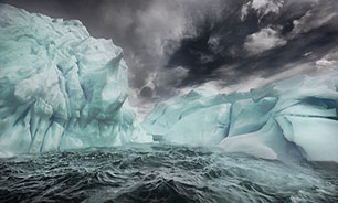 تصاویر زیبا از یخ‌های قطب جنوب