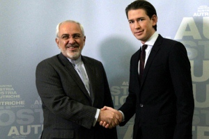 ظریف با وزیر امورخارجه اتریش دیدار کرد + تصاویر
