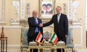 لاریجانی:با تمام توان از دولت و ملت عراق حمایت خواهیم کرد/ حیدرالعبادی: نقش ایران در کمک به عراق بی‌بدیل بوده است